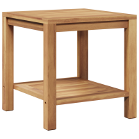 Produktbild för Kaffeebord med lagring Brun 45 x 45 x 45 cm Massivt teakträ