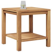 Produktbild för Kaffeebord med lagring Brun 45 x 45 x 45 cm Massivt teakträ