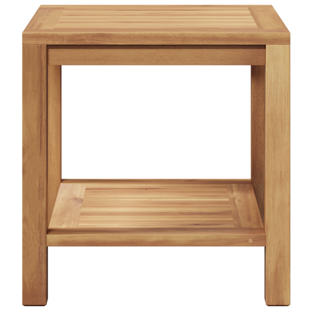 Produktbild för Kaffeebord med lagring Brun 45 x 45 x 45 cm Massivt teakträ