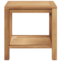 Produktbild för Kaffeebord med lagring Brun 45 x 45 x 45 cm Massivt teakträ