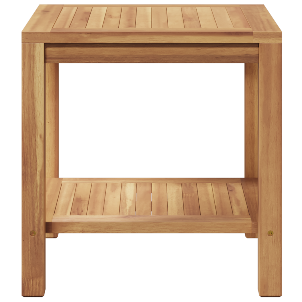 Produktbild för Kaffeebord med lagring Brun 45 x 45 x 45 cm Massivt teakträ