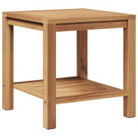 Produktbild för Kaffeebord med lagring Brun 45 x 45 x 45 cm Massivt teakträ