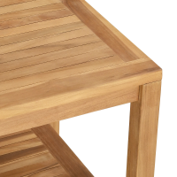 Produktbild för Kaffeebord med lagring Brun 45 x 45 x 45 cm Massivt teakträ