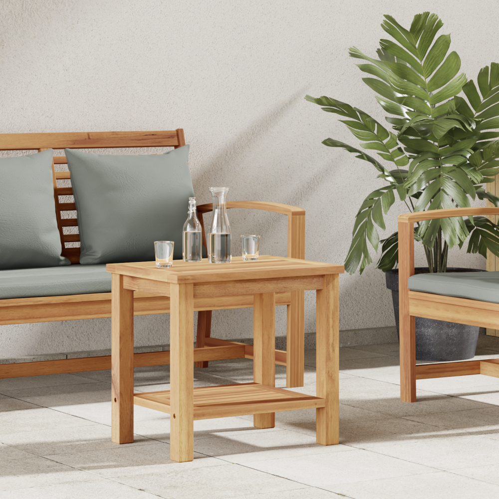 Produktbild för Kaffeebord med lagring Brun 50 x 35 x 45 cm Massivt teakträ