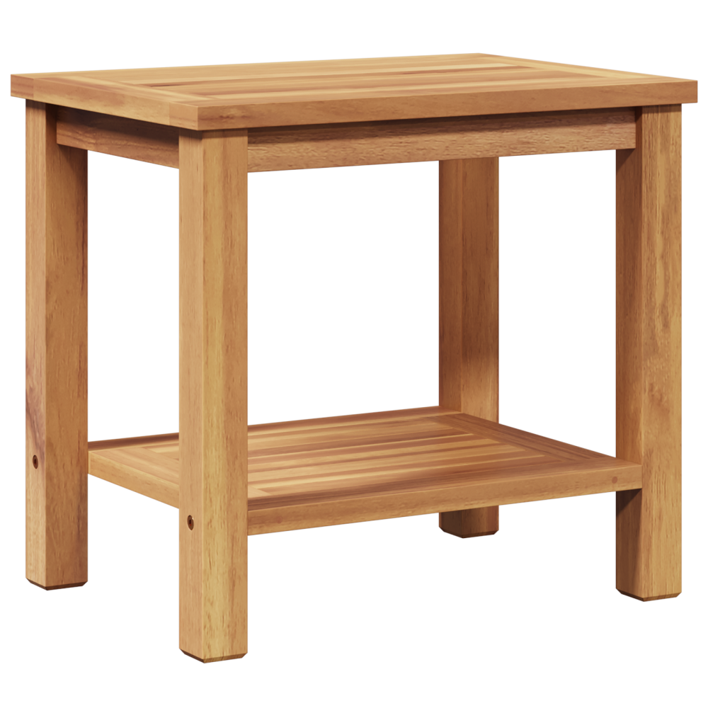 Produktbild för Kaffeebord med lagring Brun 50 x 35 x 45 cm Massivt teakträ