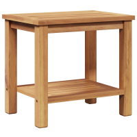Produktbild för Kaffeebord med lagring Brun 50 x 35 x 45 cm Massivt teakträ