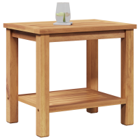 Produktbild för Kaffeebord med lagring Brun 50 x 35 x 45 cm Massivt teakträ