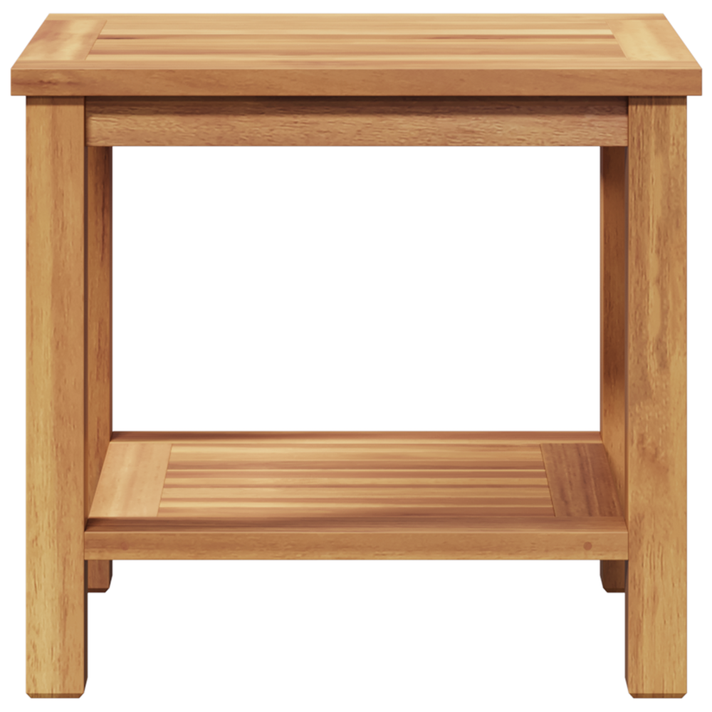 Produktbild för Kaffeebord med lagring Brun 50 x 35 x 45 cm Massivt teakträ