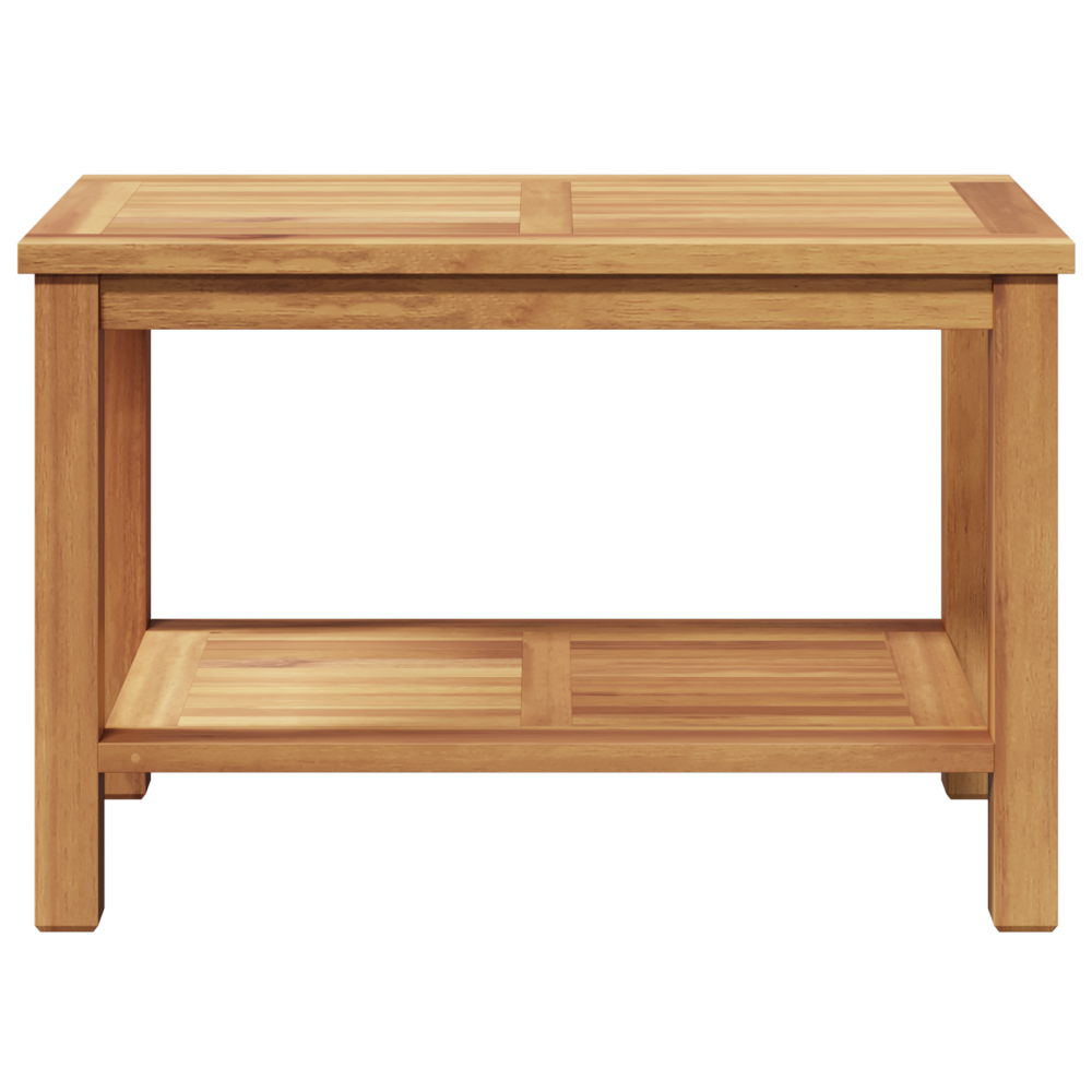 Produktbild för Kaffeebord med lagring Brun 70 x 40 x 45 cm Massivt teakträ