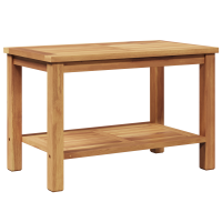 Produktbild för Kaffeebord med lagring Brun 70 x 40 x 45 cm Massivt teakträ
