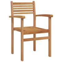 Produktbild för Stol 2 pcs Brun 56 x 55 x 90.5 cm Massivt teakträ