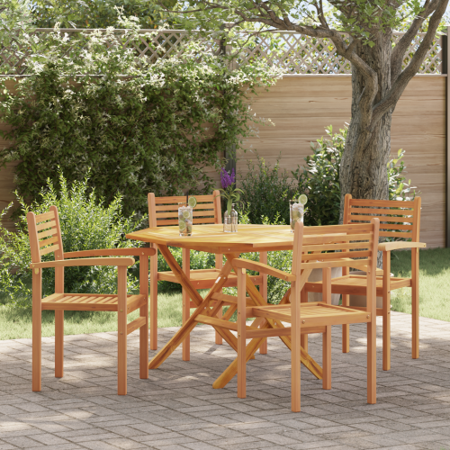 vidaXL Stol 4 pcs Brun 56 x 55 x 90.5 cm Massivt teakträ