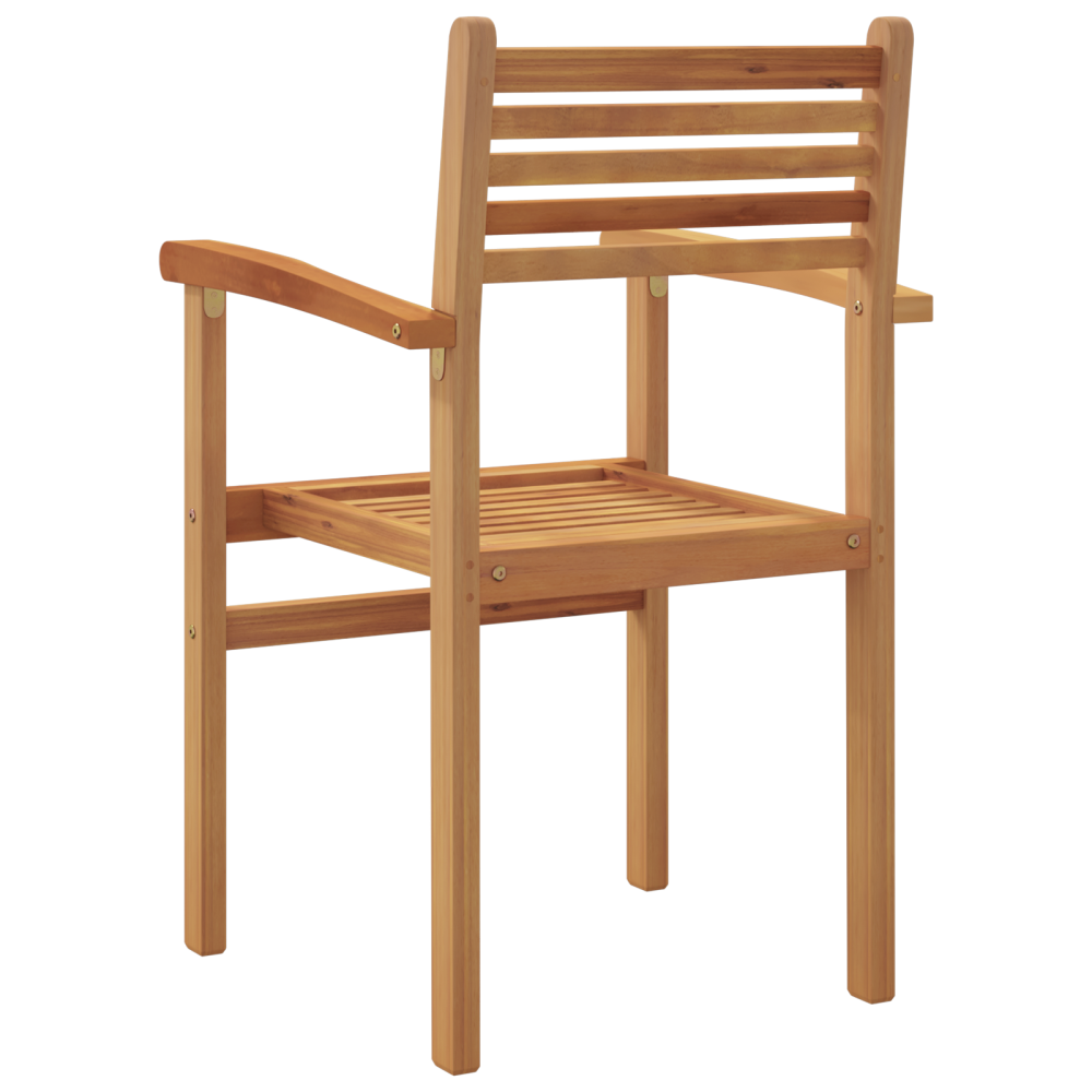 Produktbild för Stol 4 pcs Brun 56 x 55 x 90.5 cm Massivt teakträ