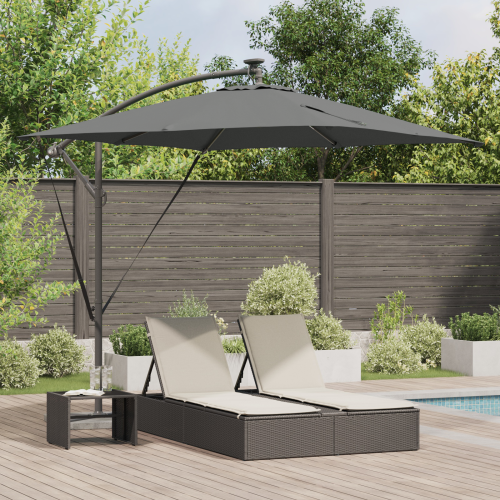 vidaXL Parasoll Antracit 249 x 249 x 250 cm Polyester och aluminium