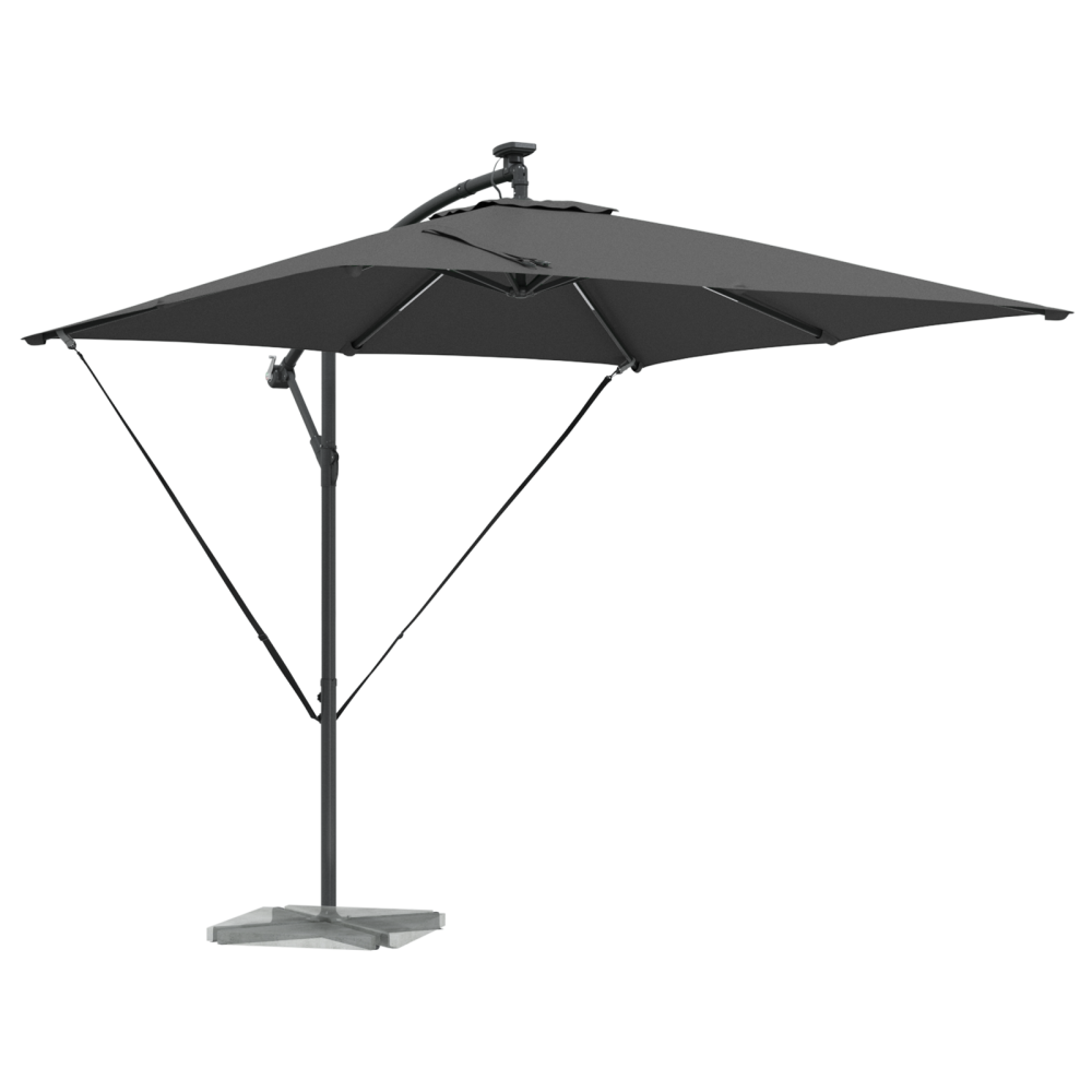 Produktbild för Parasoll Antracit 249 x 249 x 250 cm Polyester och aluminium