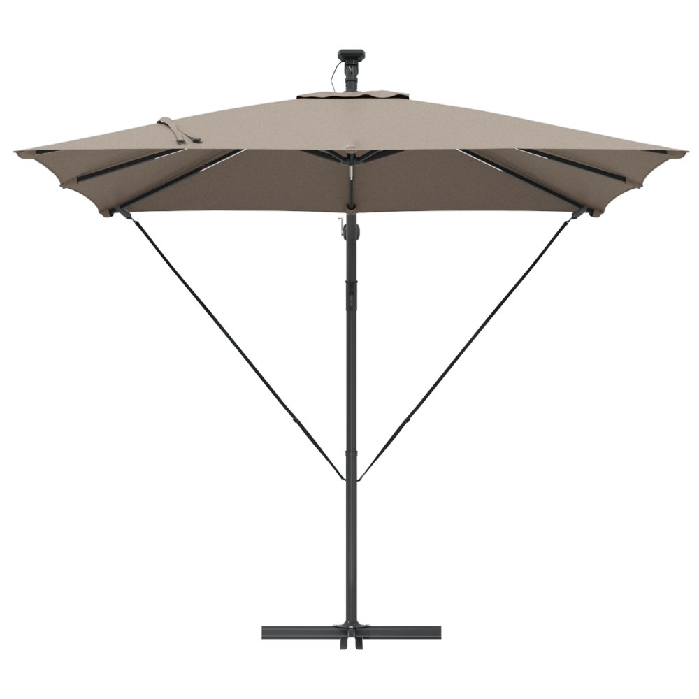 Produktbild för Parasoll Taupe 249 x 249 x 250 cm Polyester och aluminium