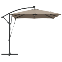 Produktbild för Parasoll Taupe 249 x 249 x 250 cm Polyester och aluminium