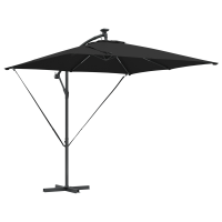Produktbild för Parasoll Svart 249 x 249 x 250 cm Polyester och aluminium