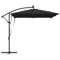 Produktbild för Parasoll Svart 249 x 249 x 250 cm Polyester och aluminium