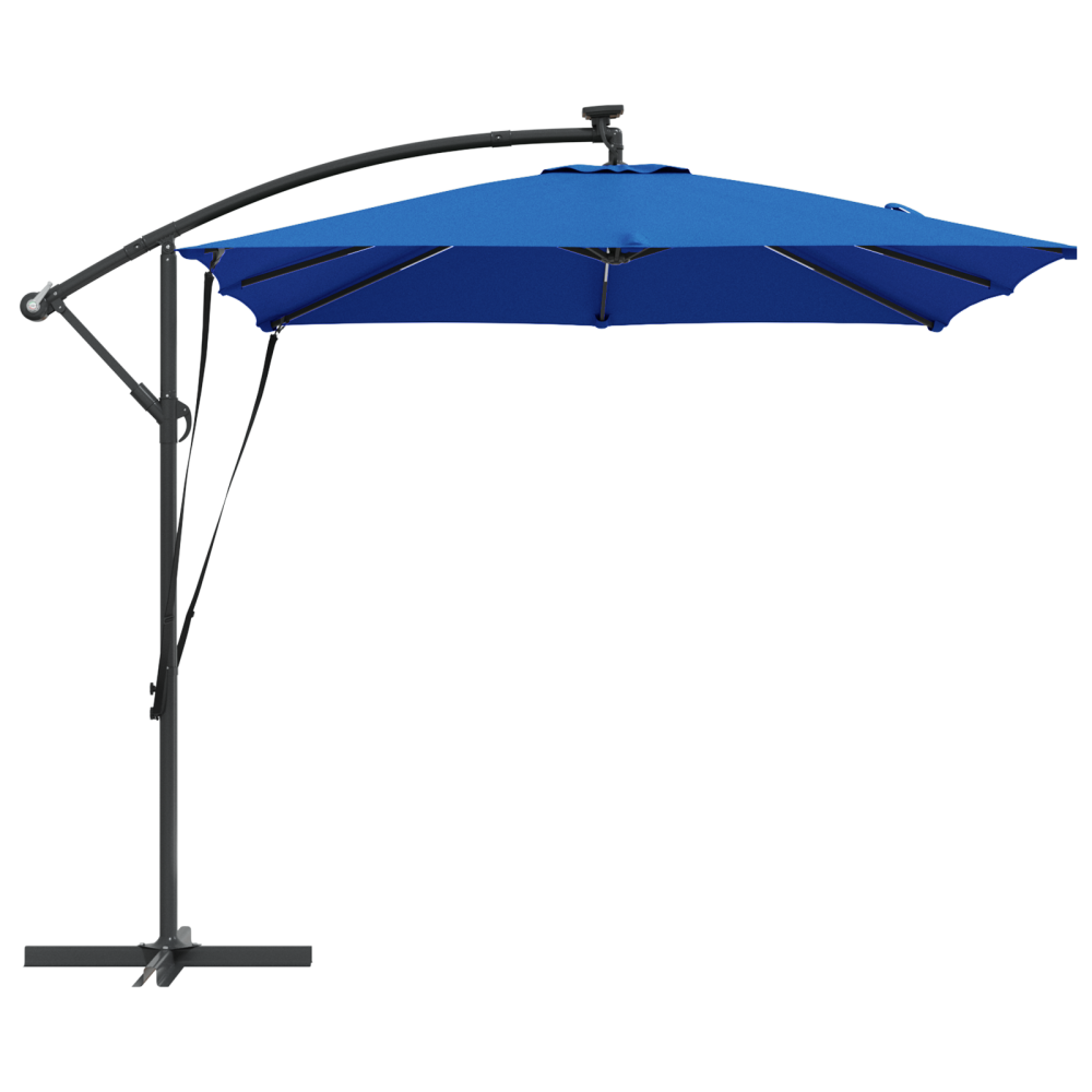 Produktbild för Parasoll 249 x 249 x 250 cm Polyester och aluminium Azurblå