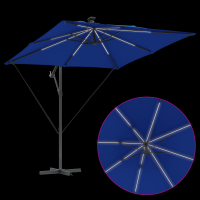 Produktbild för Parasoll 249 x 249 x 250 cm Polyester och aluminium Azurblå