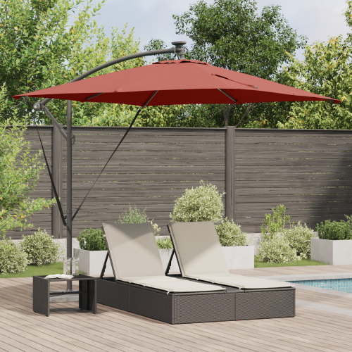 vidaXL Parasoll Terracotta 249 x 249 x 250 cm Polyester och aluminium