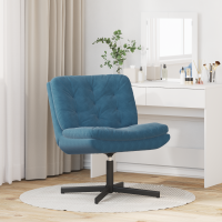 Produktbild för Svängbar Avkopplingsstol Blå 63 x 75 x 76 cm Sammet