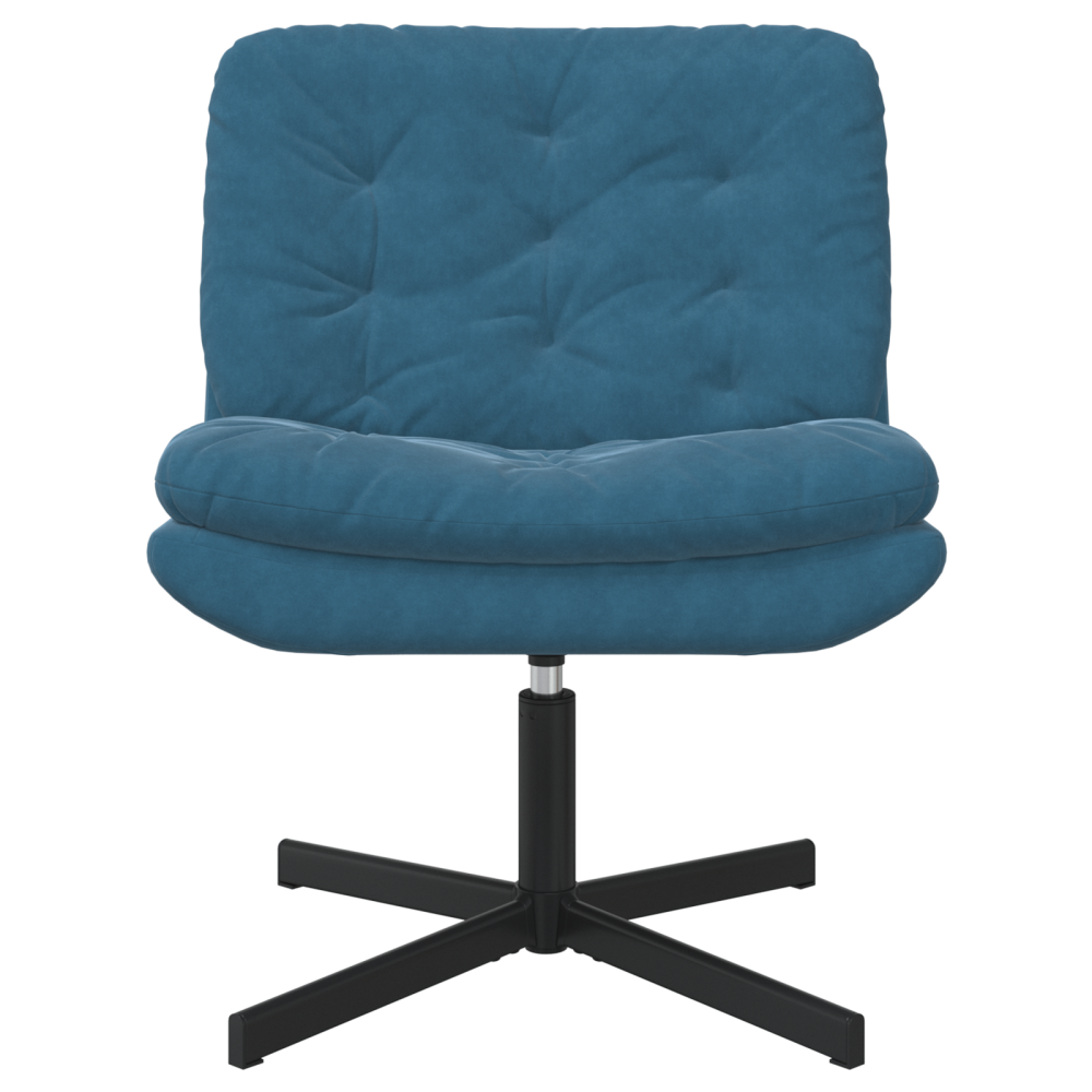 Produktbild för Svängbar Avkopplingsstol Blå 63 x 75 x 76 cm Sammet