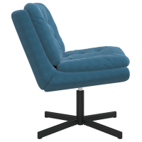 Produktbild för Svängbar Avkopplingsstol Blå 63 x 75 x 76 cm Sammet