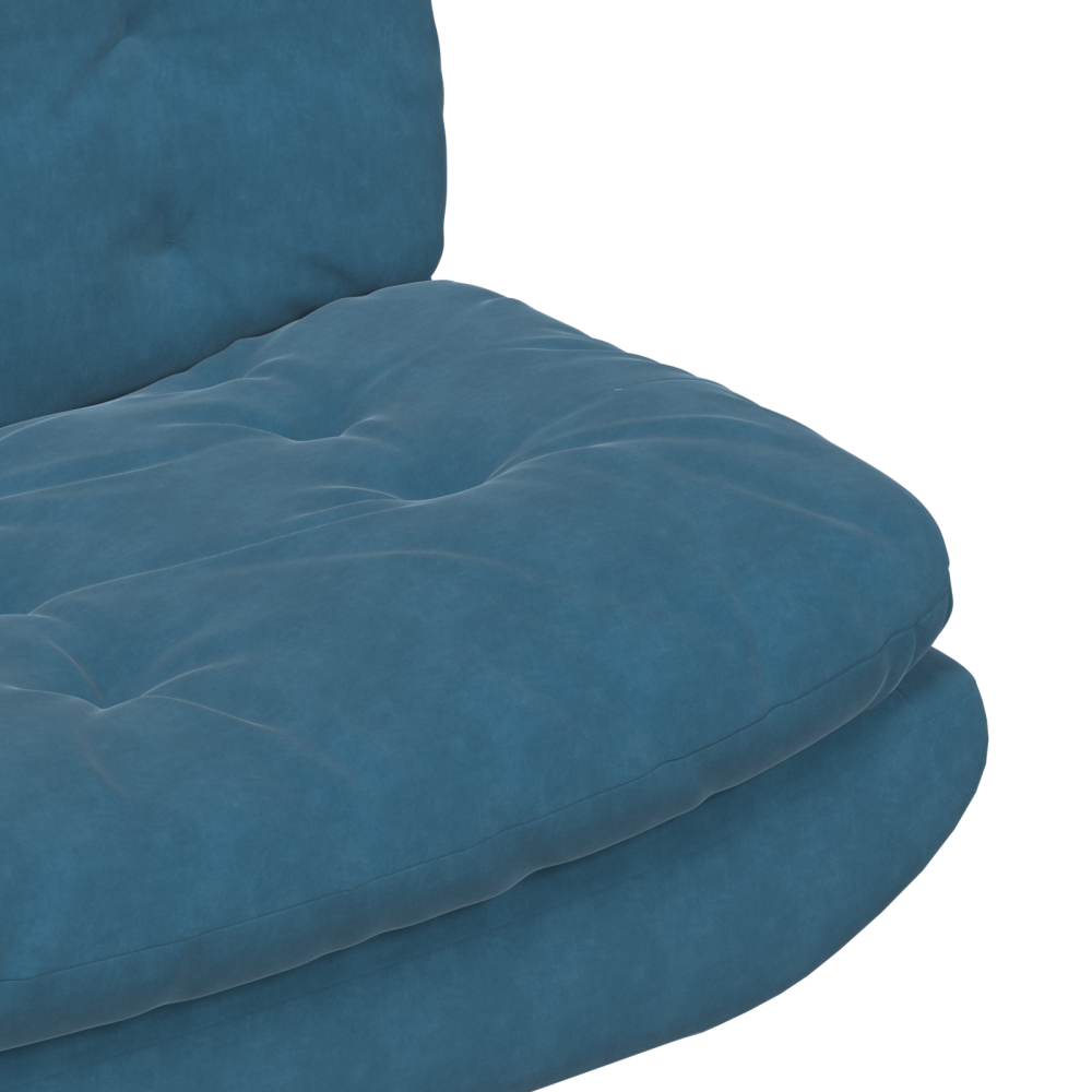Produktbild för Svängbar Avkopplingsstol Blå 63 x 75 x 76 cm Sammet