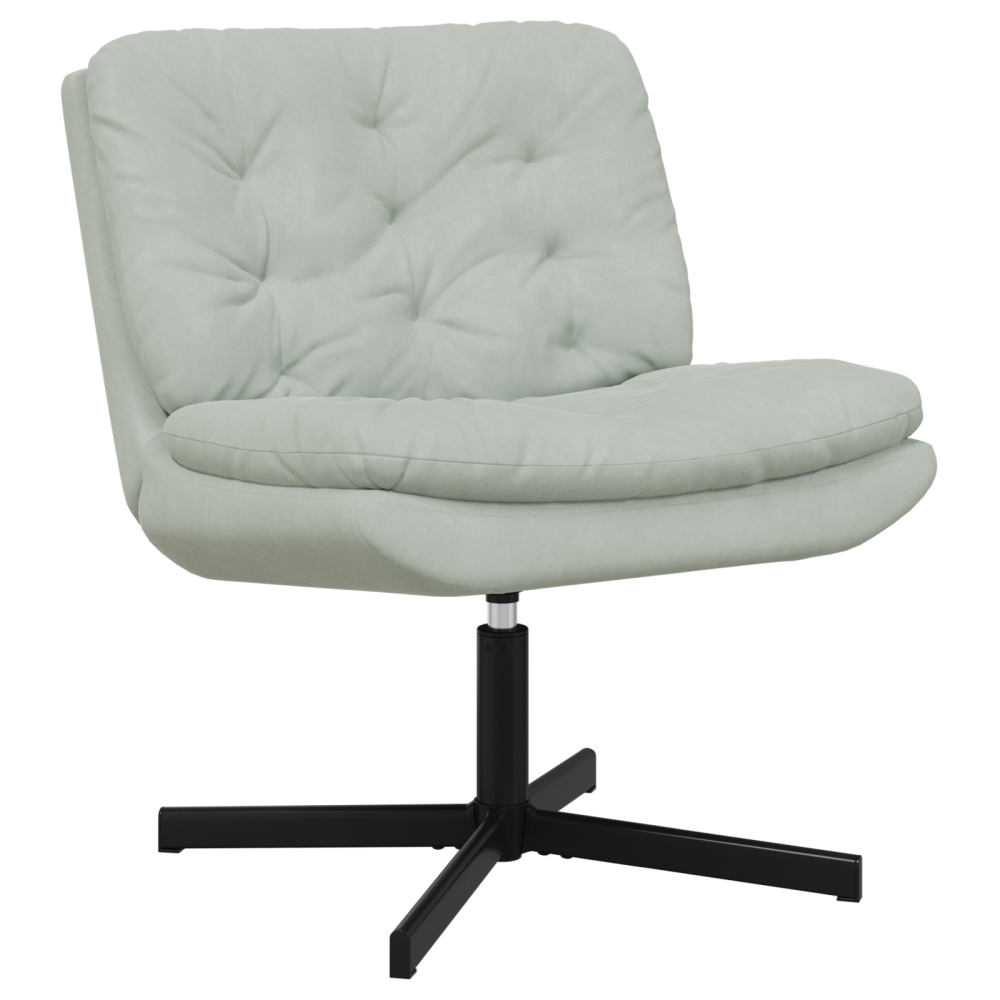 Produktbild för Svängbar Avkopplingsstol Ljusgrå 63 x 75 x 76 cm Sammet