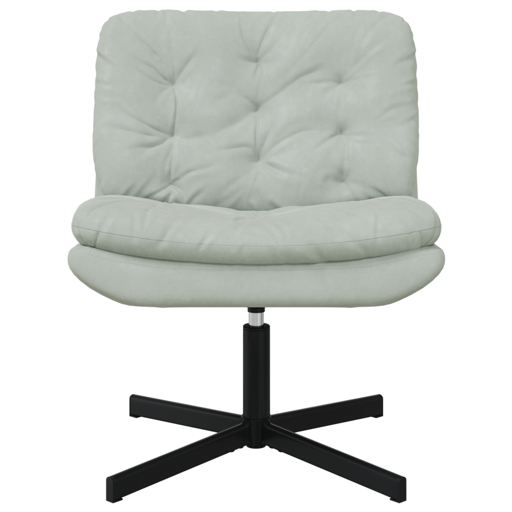 Produktbild för Svängbar Avkopplingsstol Ljusgrå 63 x 75 x 76 cm Sammet