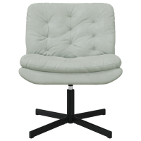 Produktbild för Svängbar Avkopplingsstol Ljusgrå 63 x 75 x 76 cm Sammet