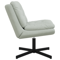 Produktbild för Svängbar Avkopplingsstol Ljusgrå 63 x 75 x 76 cm Sammet