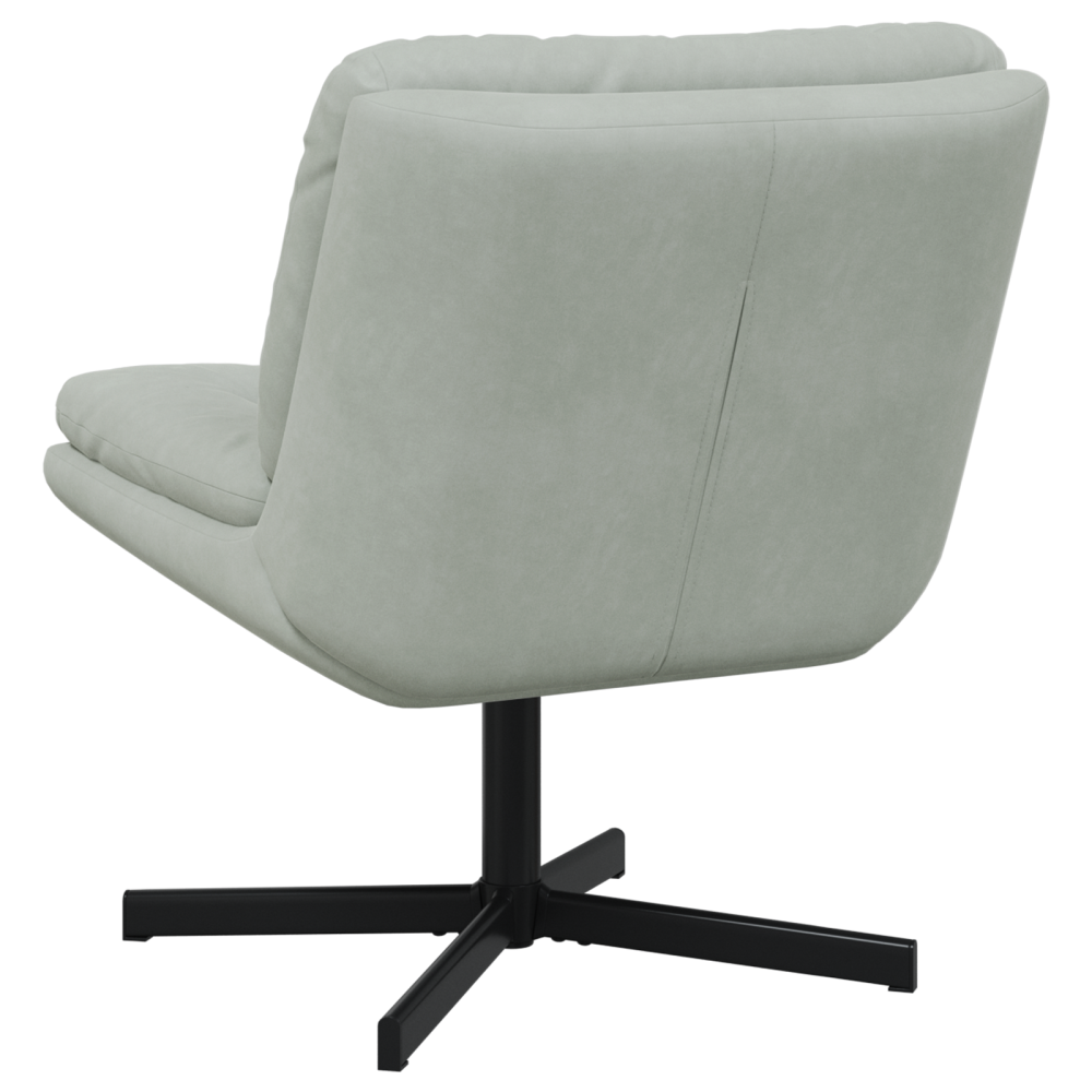 Produktbild för Svängbar Avkopplingsstol Ljusgrå 63 x 75 x 76 cm Sammet