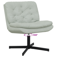Produktbild för Svängbar Avkopplingsstol Ljusgrå 63 x 75 x 76 cm Sammet