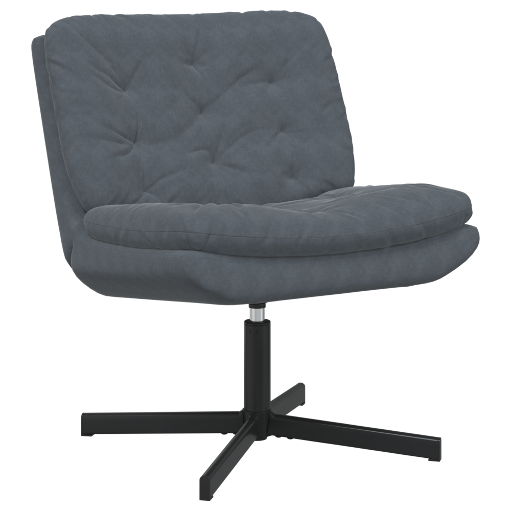 Produktbild för Svängbar Avkopplingsstol Mörkgrå 63 x 75 x 76 cm Sammet