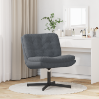Produktbild för Svängbar Avkopplingsstol Mörkgrå 63 x 75 x 76 cm Sammet