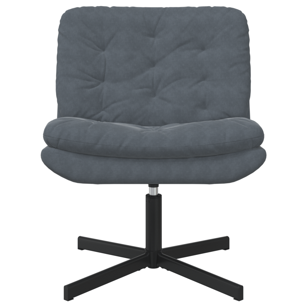 Produktbild för Svängbar Avkopplingsstol Mörkgrå 63 x 75 x 76 cm Sammet