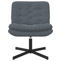 Produktbild för Svängbar Avkopplingsstol Mörkgrå 63 x 75 x 76 cm Sammet