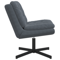 Produktbild för Svängbar Avkopplingsstol Mörkgrå 63 x 75 x 76 cm Sammet