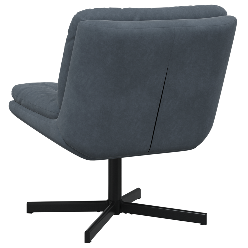 Produktbild för Svängbar Avkopplingsstol Mörkgrå 63 x 75 x 76 cm Sammet