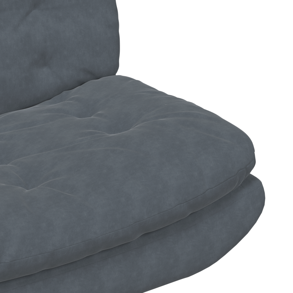 Produktbild för Svängbar Avkopplingsstol Mörkgrå 63 x 75 x 76 cm Sammet