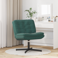 Produktbild för Svängbar Avkopplingsstol Mörkgrön 63 x 75 x 76 cm Sammet