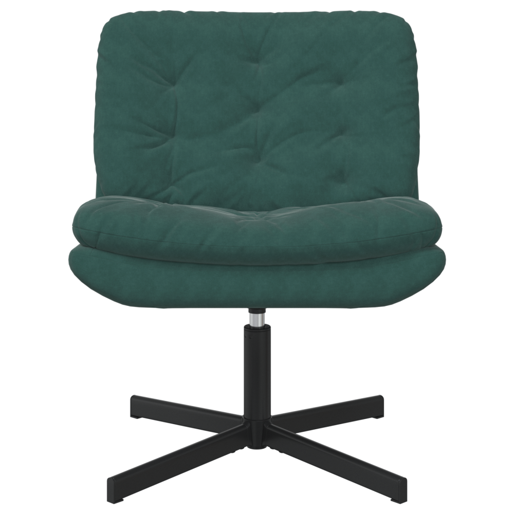 Produktbild för Svängbar Avkopplingsstol Mörkgrön 63 x 75 x 76 cm Sammet