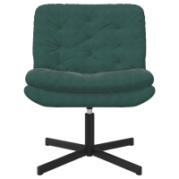 Produktbild för Svängbar Avkopplingsstol Mörkgrön 63 x 75 x 76 cm Sammet