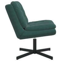 Produktbild för Svängbar Avkopplingsstol Mörkgrön 63 x 75 x 76 cm Sammet