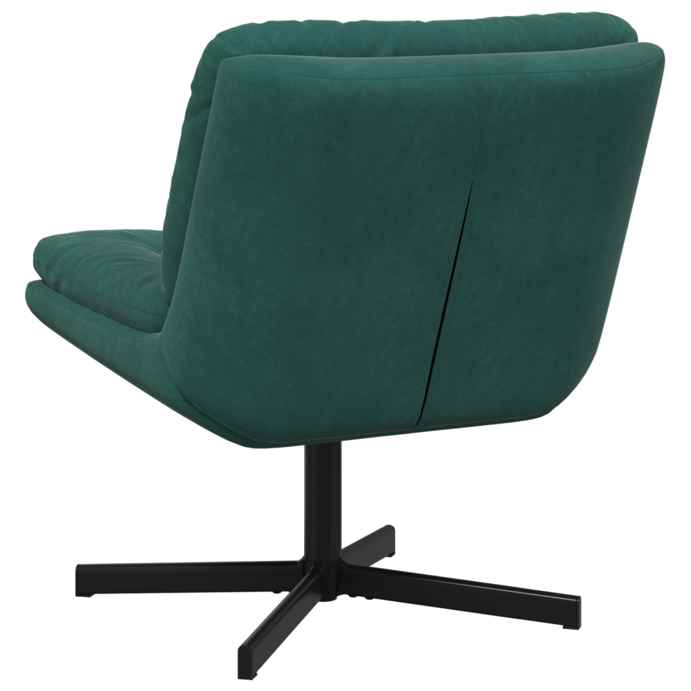Produktbild för Svängbar Avkopplingsstol Mörkgrön 63 x 75 x 76 cm Sammet
