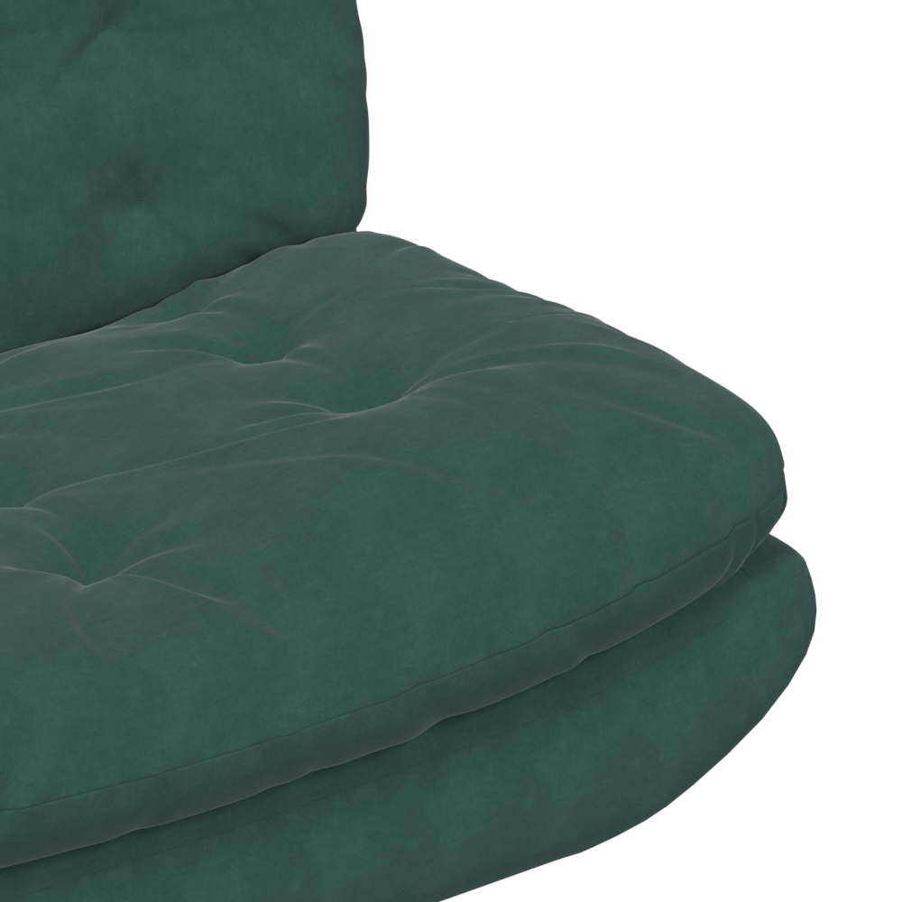 Produktbild för Svängbar Avkopplingsstol Mörkgrön 63 x 75 x 76 cm Sammet