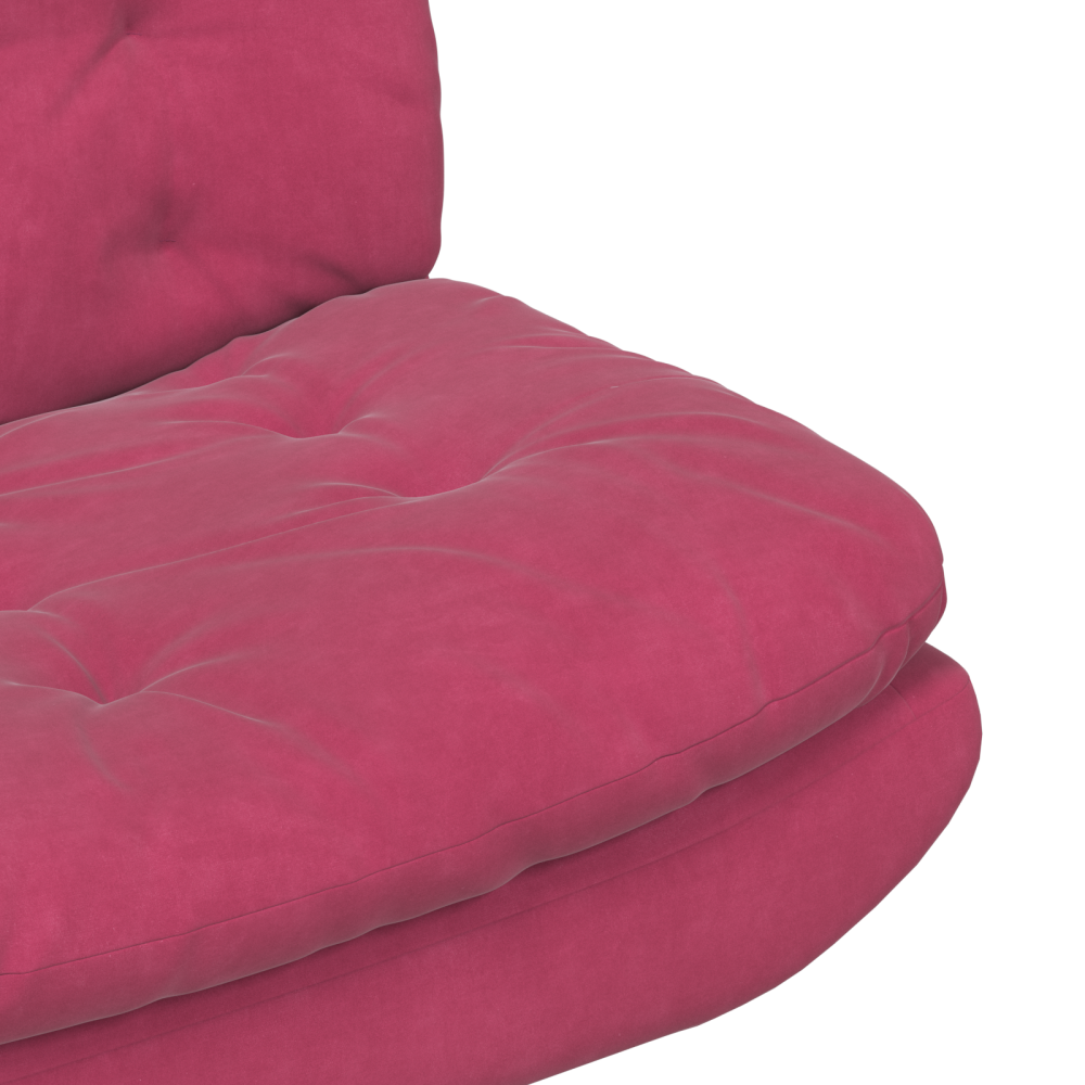 Produktbild för Svängbar Avkopplingsstol Vinröd 63 x 75 x 76 cm Sammet